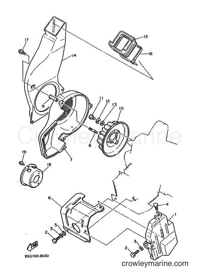 1988 Snowmobile SV80 - SV80 (85G0) [010] - AIR SHROUD & FAN