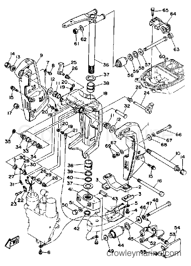 Yamaha Motors L250ETXD - BRACKET 1