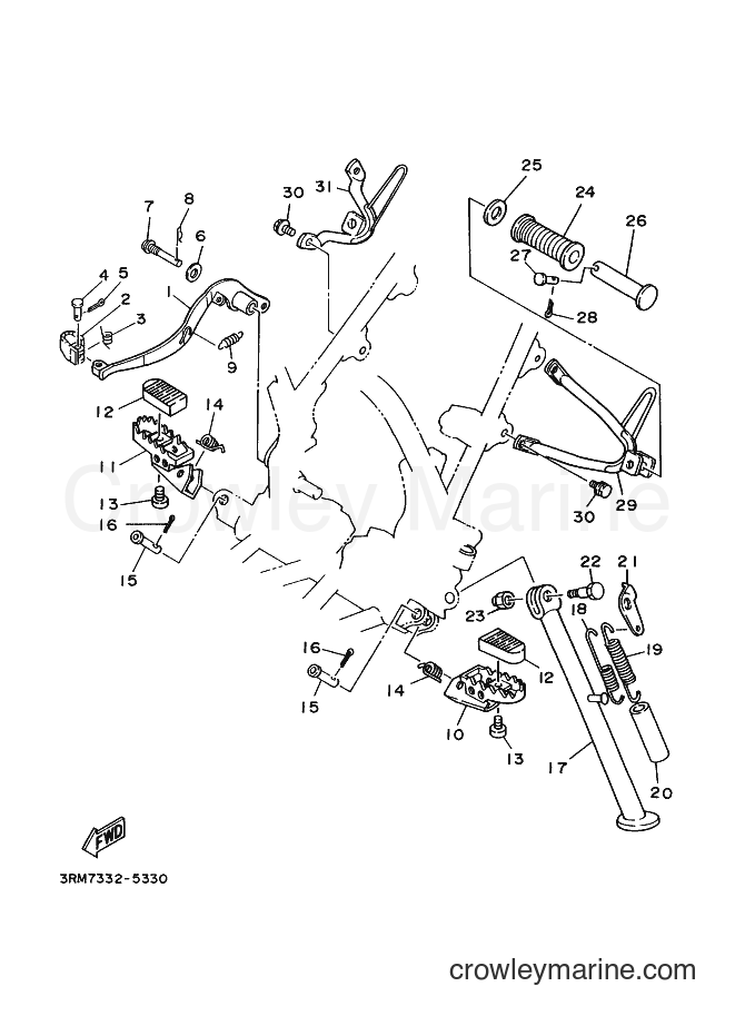 2000 Dirt Bike DT125R - DT125R (3RMJ) [010] - STAND & FOOTREST