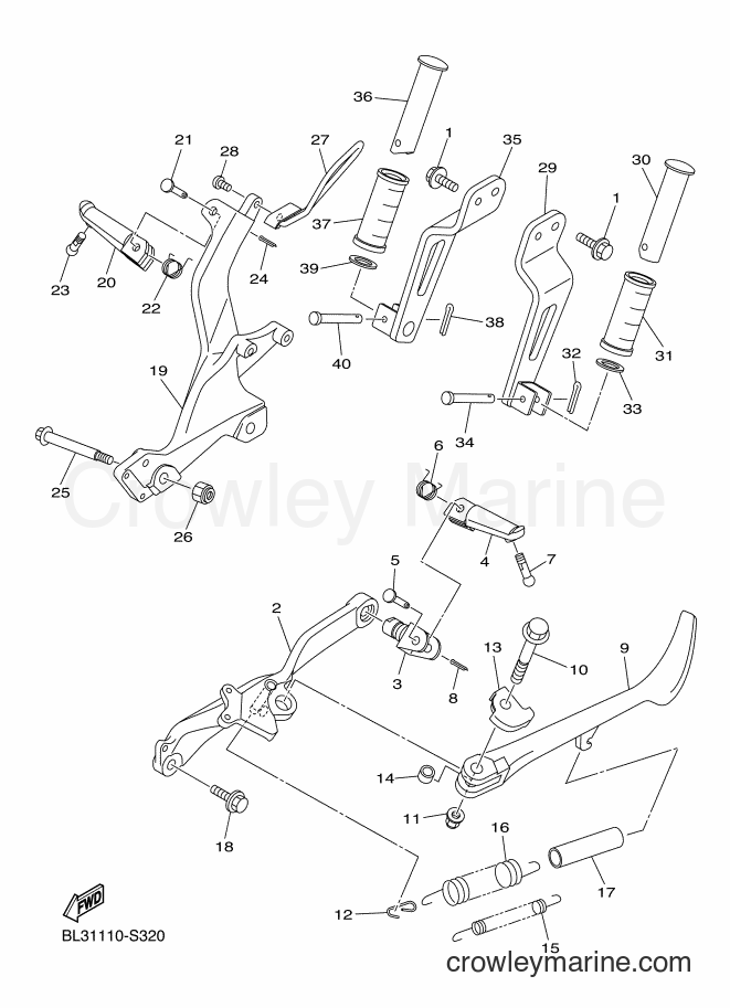 2017 Cruiser XVS950XR - XVS950XR (BL33) [010] - STAND & FOOTREST