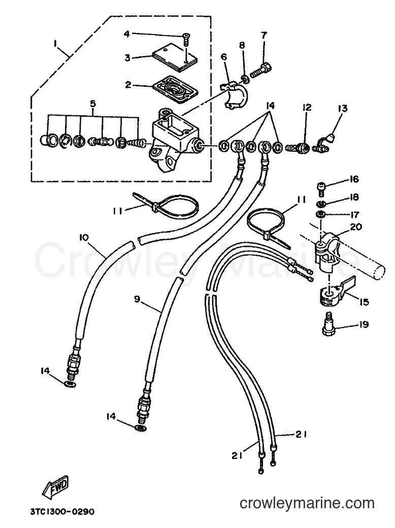 1990 Street Bike TZ250A - TZ250A (3TC1) [030] - FRONT MASTER CYLINDER