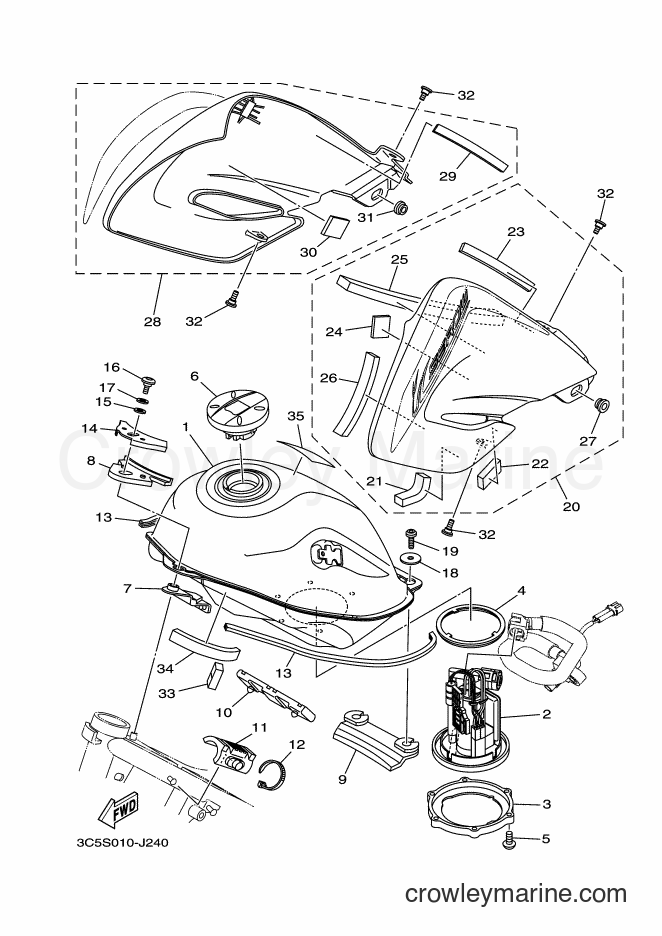 2010 Dirt Bike XT250 - XT250 (3C5S) [010] - FUEL TANK