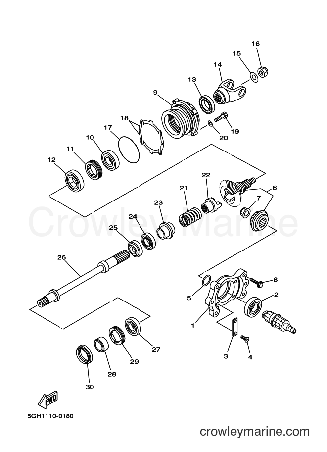 2000 ATV YFM400FWA - YFM400FWA (5GH4) [020] - MIDDLE DRIVE GEAR