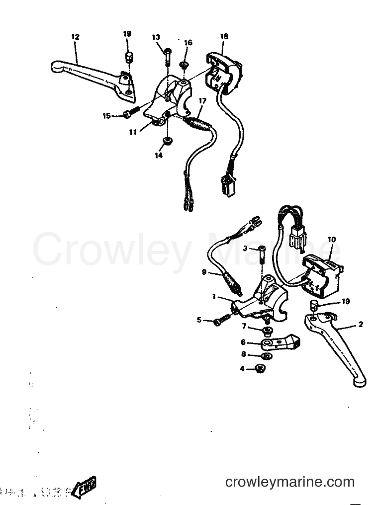 1992 Scooter CW65 - CW65 (4GP1) [999] - HANDLE SWITCH & LEVER