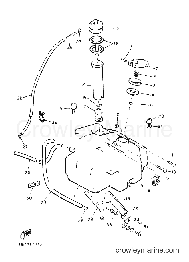 1991 Snowmobile ET400TR - ET400TR (88L1) [010] - FUEL TANK