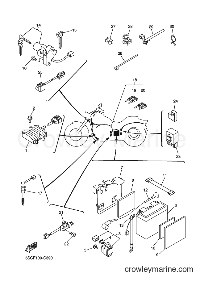 Yamaha Motors XVS650A (5SCG) [010] - ELECTRICAL 1