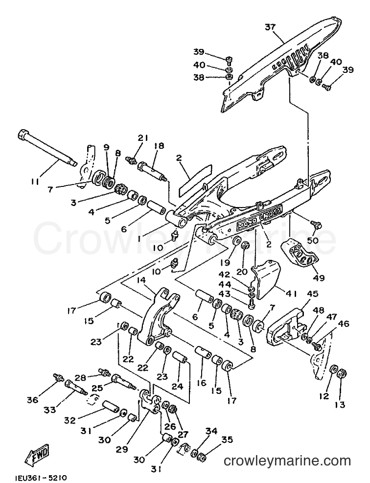 1987 Dirt Bike XT350 - XT350 (55V0) [080] - REAR ARM