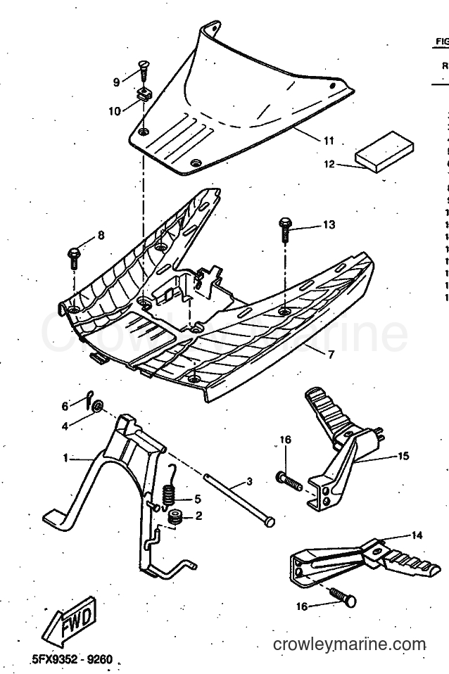 1999 Scooter CW50RS - CW50RS (5FX9) [999] - STAND & FOOTREST
