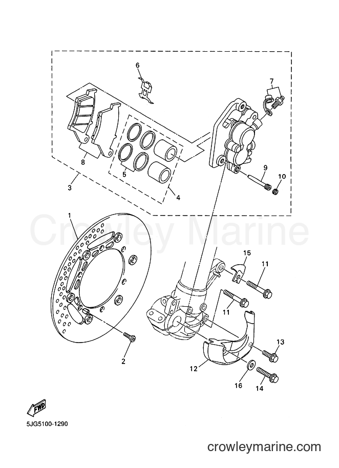 2001 Dirt Bike WR426F - WR426F (5NG2) [020] - FRONT BRAKE CALIPER