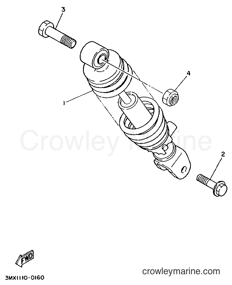 1990 Scooter CW50T - CW50T (3TX1) [999] - REAR SUSPENSION