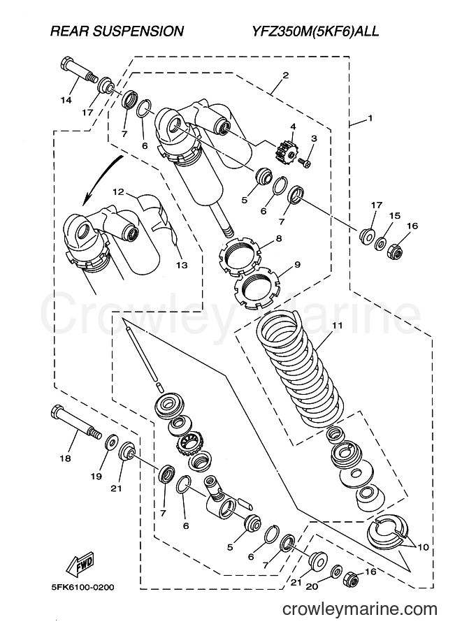 2000 ATV YFZ350 - YFZ350 (5FK9) [010] - REAR SUSPENSION