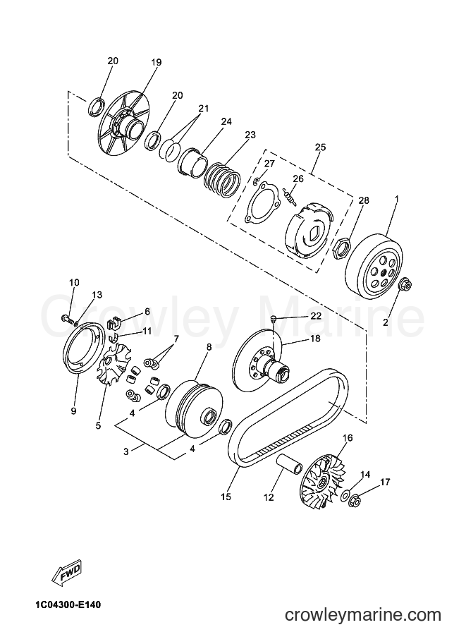 2010 Scooter YP250R - YP250R (37P1) [020] - CLUTCH