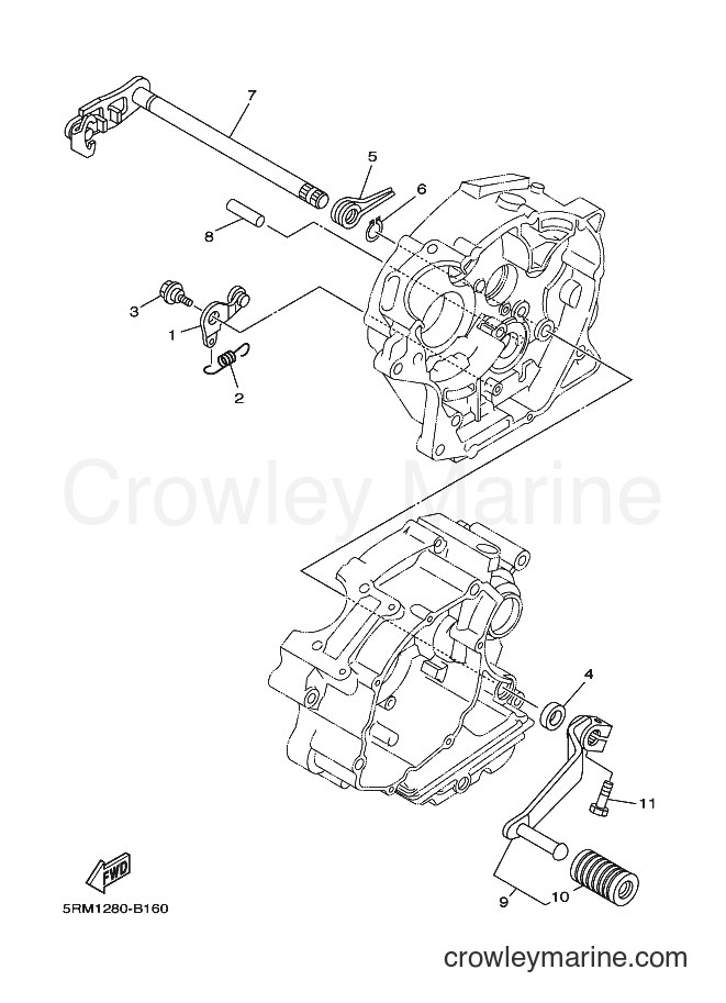 2004 Dirt Bike XTZ125E - XTZ125E (5YM3) [010] - SHIFT SHAFT