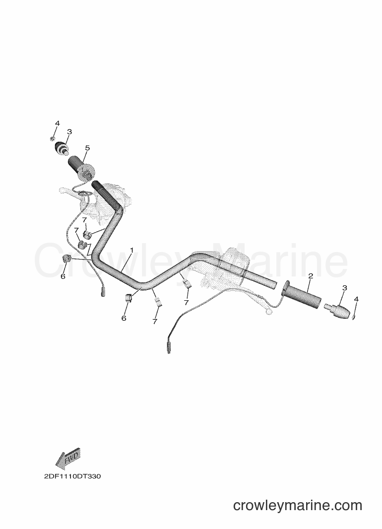 Yamaha Motors XV1900FDD (2DF4) [010] - STEERING HANDLE & CABLE