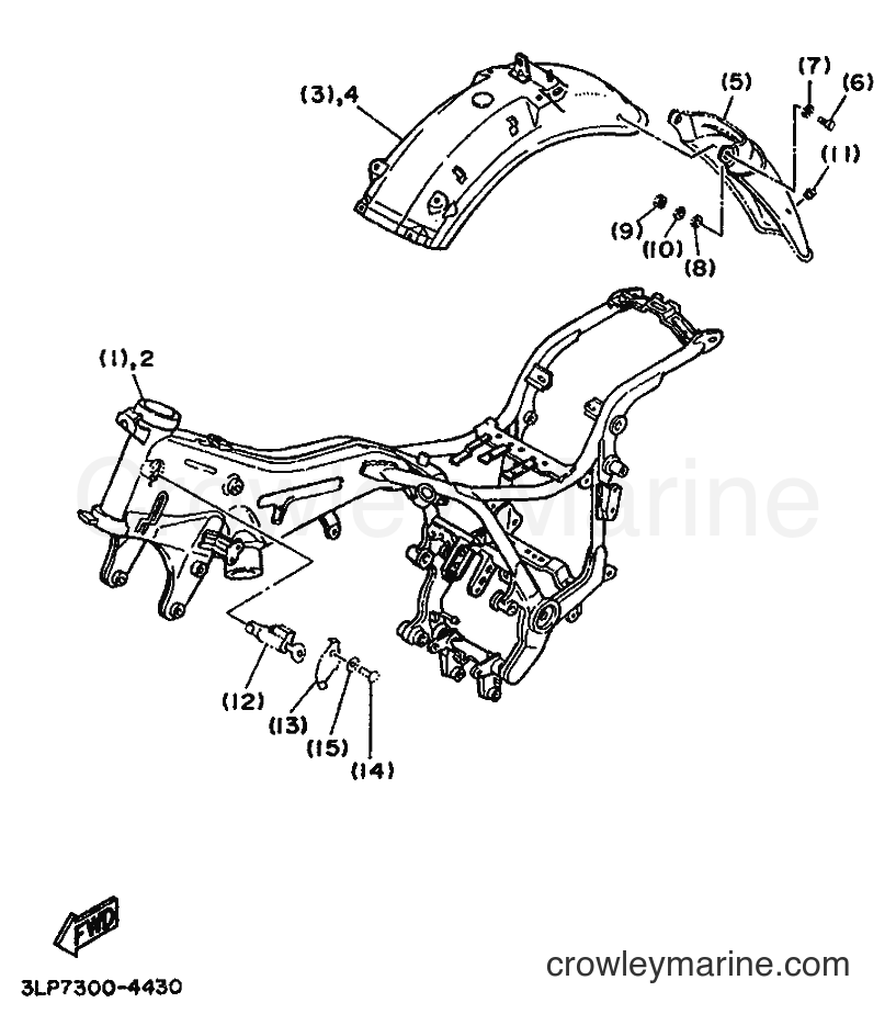 1996 Cruiser XV1100 - XV1100 (3EF7) [010] - ALTERNATE FOR CHASSIS