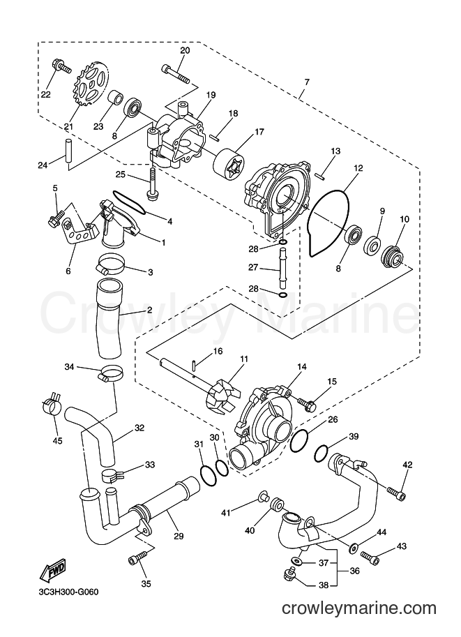 2010 Street Bike FZ1-S - FZ1-S (1CA4) [010] - WATER PUMP