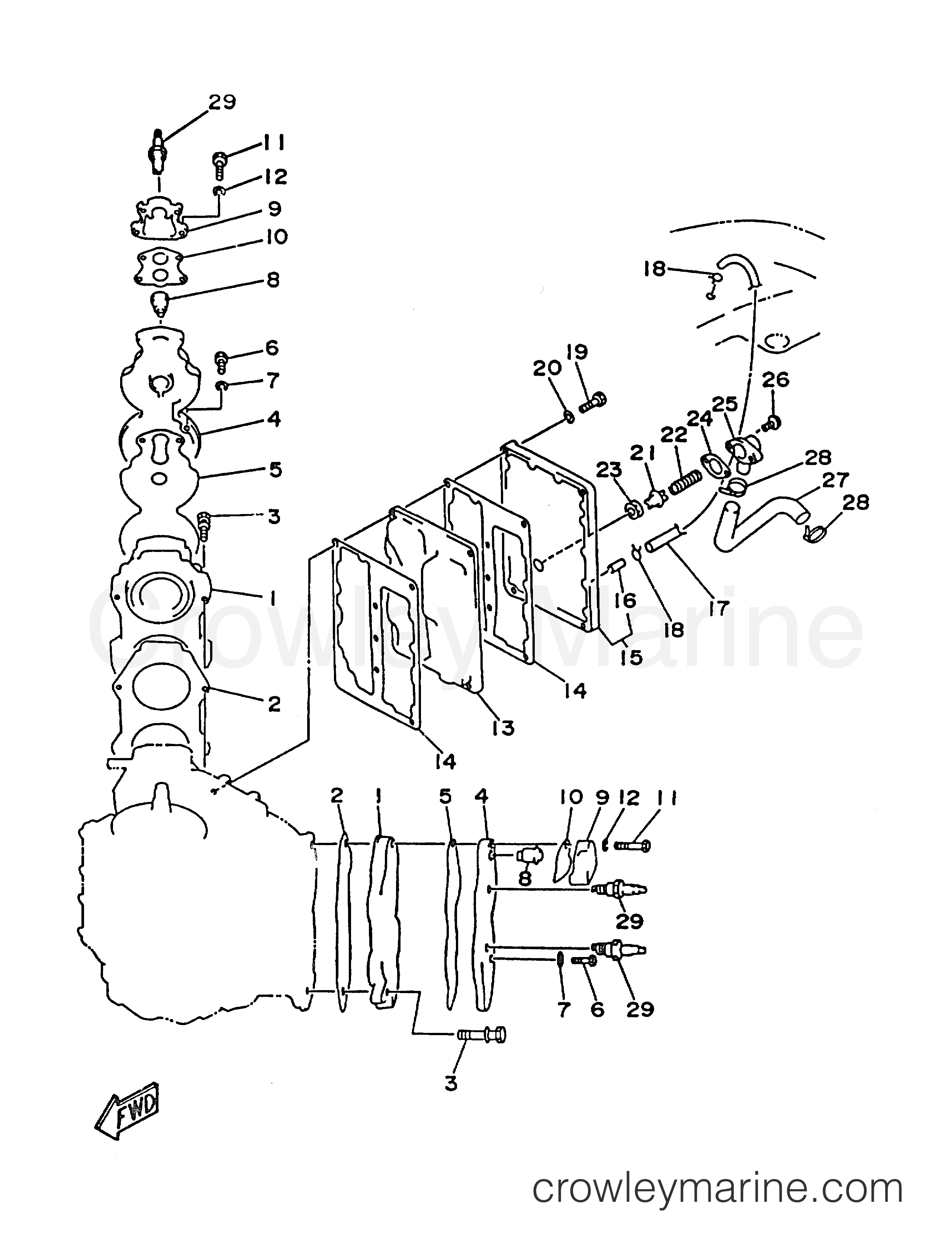 Yamaha Motors L130TXRU - CYLINDER CRANKCASE 2
