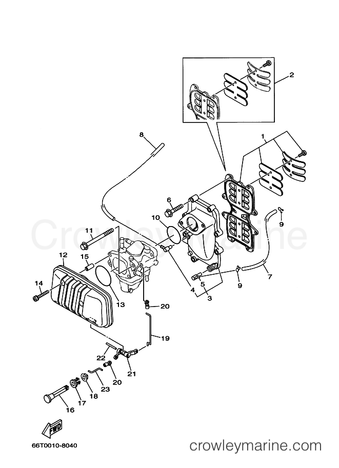 Yamaha Motors (E)40X (66T) [030] - INTAKE
