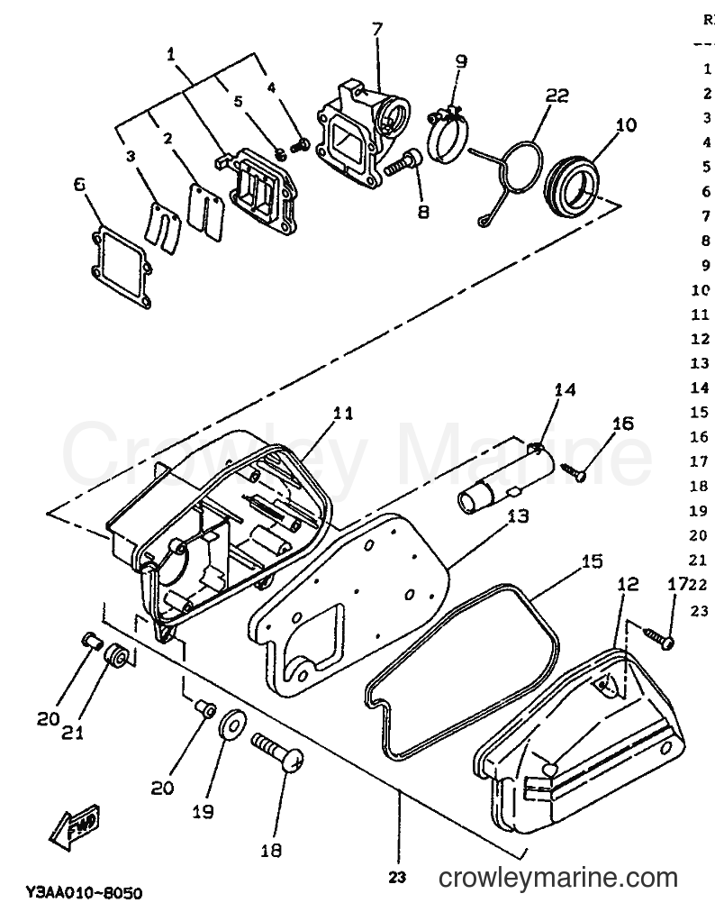 1990 Scooter CW50 - CW50 (3WV1) [999] - INTAKE