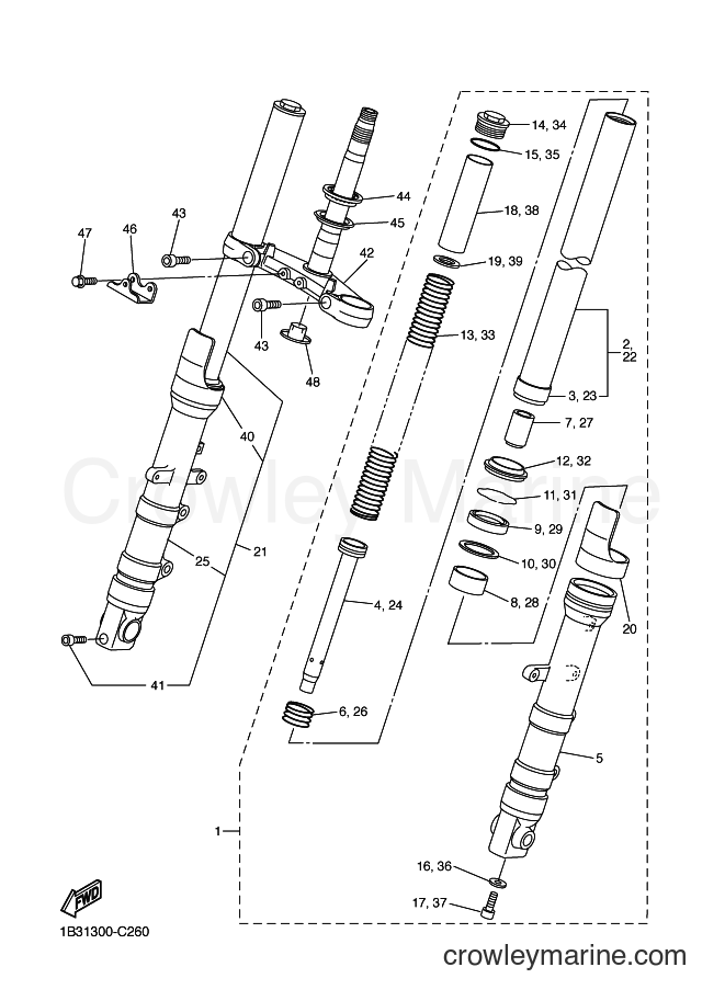 2005 Street Bike FZ6-NS - FZ6-NS (1B35) [020] - FRONT FORK