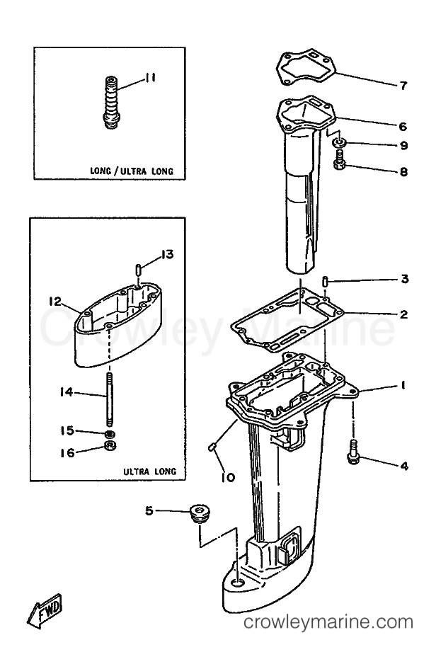 Yamaha Motors 6C (6H6) [999] - UPPER CASING