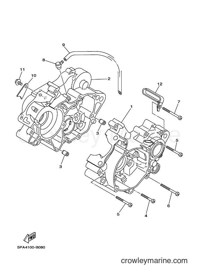 2012 Dirt Bike YZ85 - YZ85 (1SN1) [050] - CRANKCASE