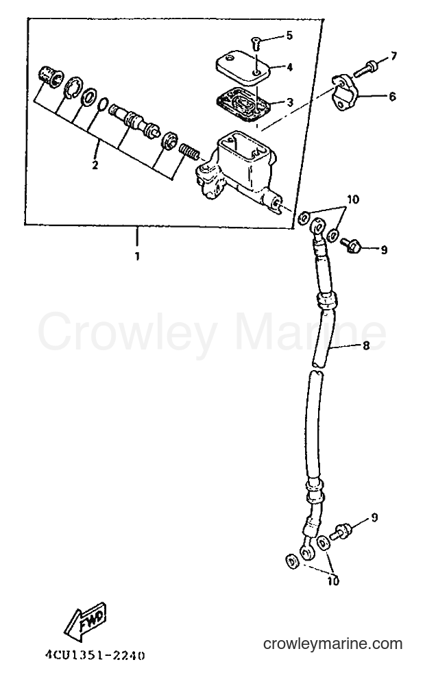 1995 Scooter CW50R - CW50R (4SX1) [999] - FRONT MASTER CYLINDER