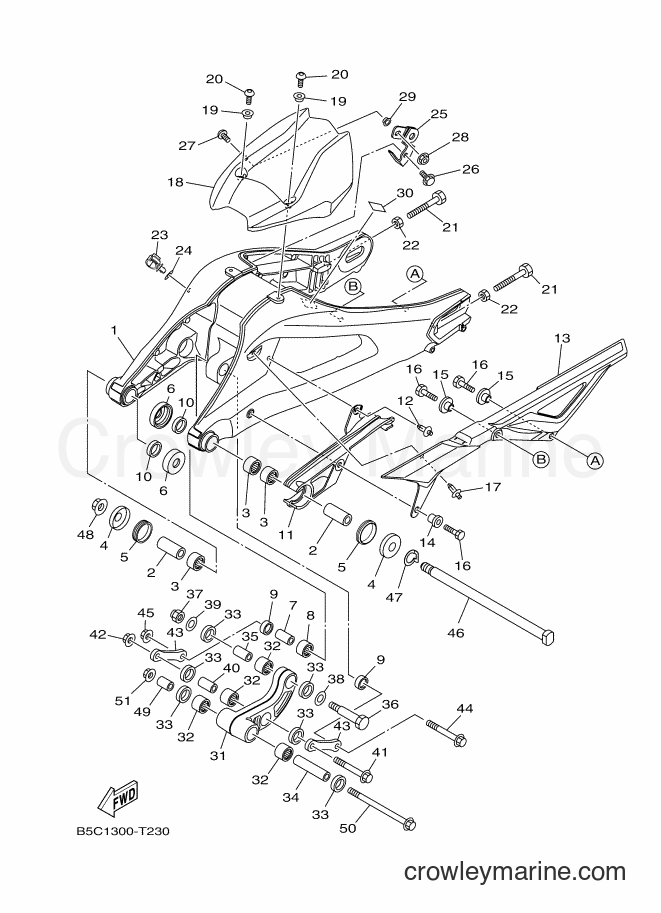 2018 Street Bike MTT850D - MTT850D (B1J2) [010] - REAR ARM