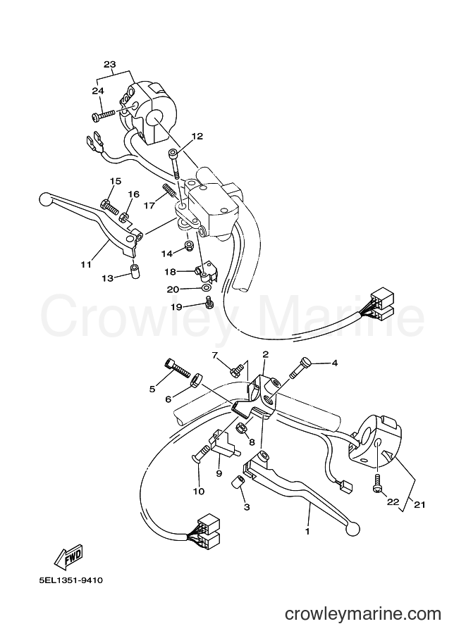 Yamaha Motors XVS1100 (5EL9) [010] - HANDLE SWITCH & LEVER