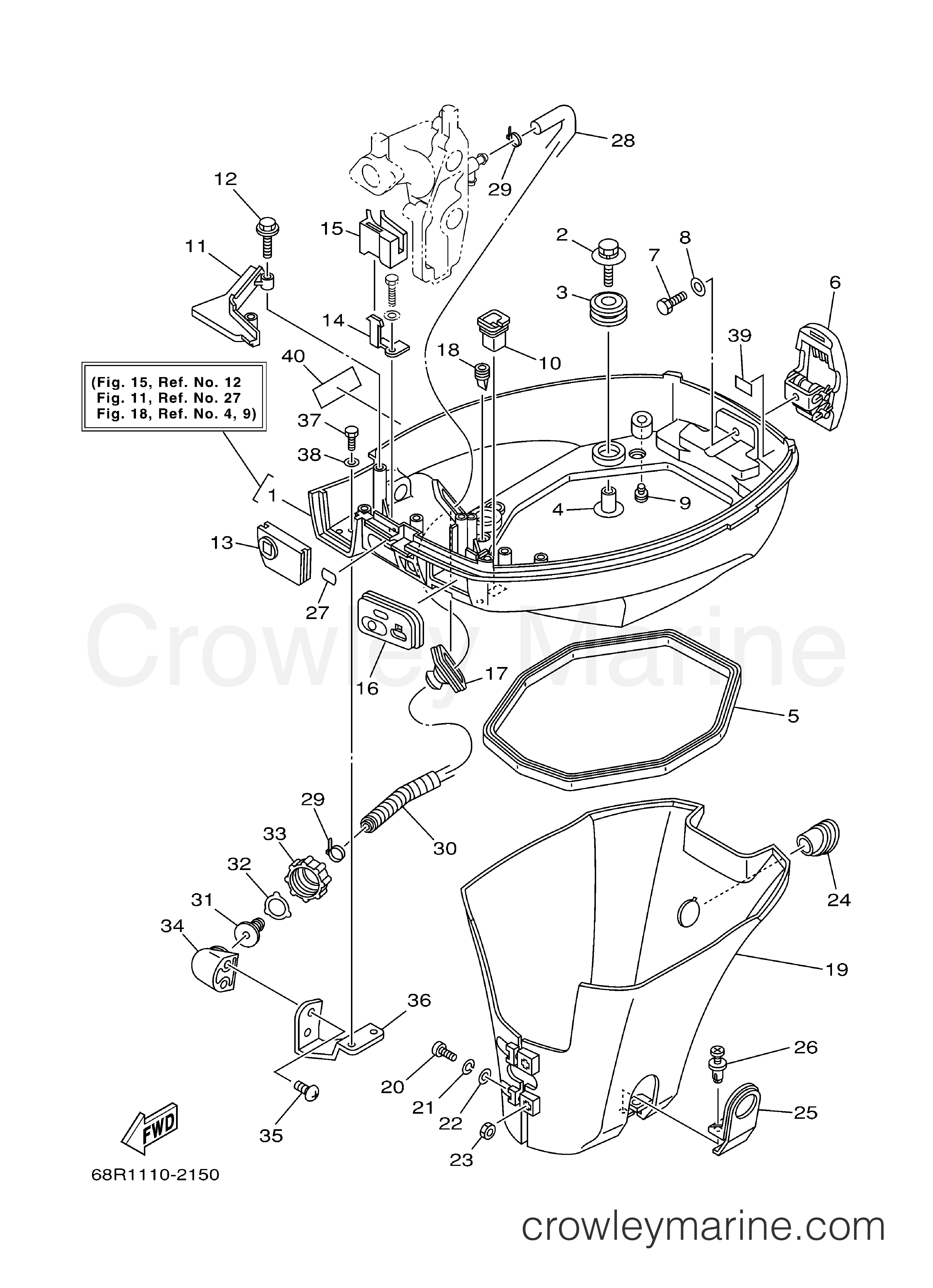Yamaha Motors F6MSHB - BOTTOM COWLING