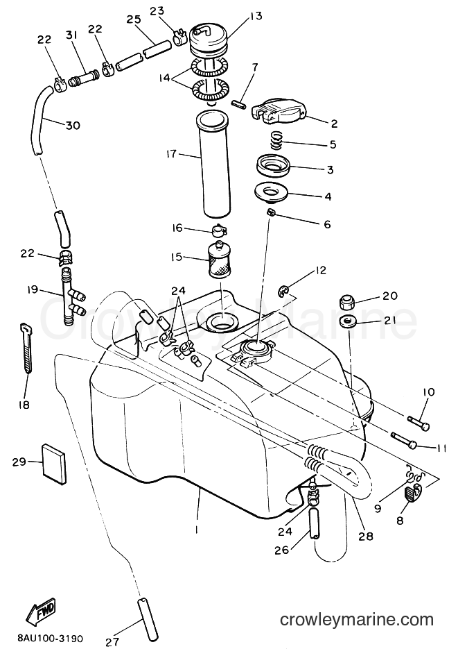 1994 Snowmobile VK540E - VK540E (8AT2) [010] - FUEL TANK