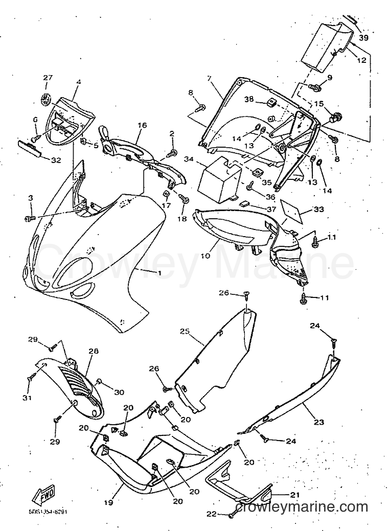 1998 Scooter YP125E - YP125E (5DS8) [010] - COWLING 1