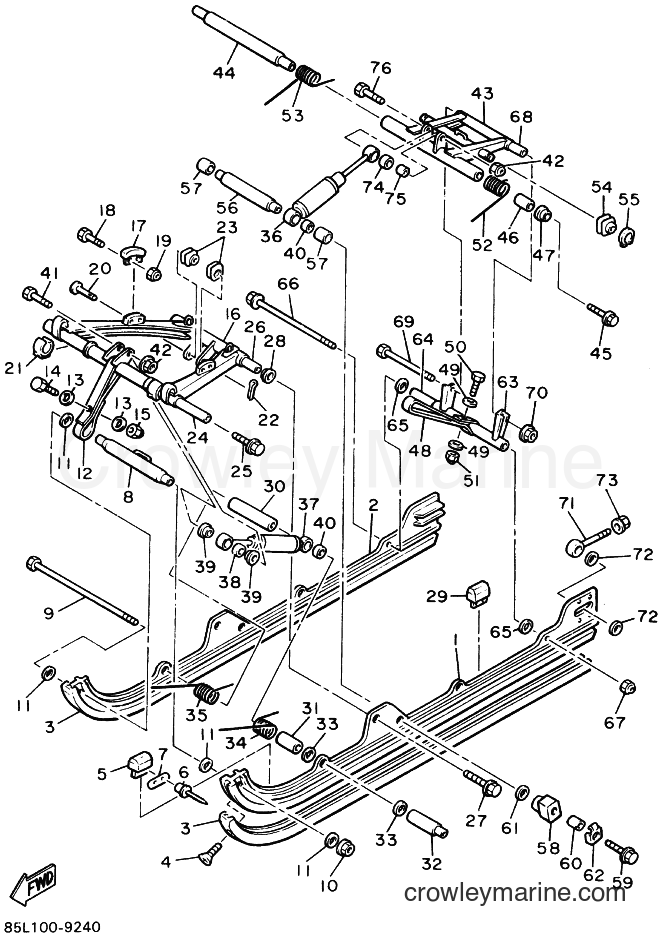 1992 Snowmobile CS340E - CS340E (89E1) [010] - TRACK SUSPENSION 2