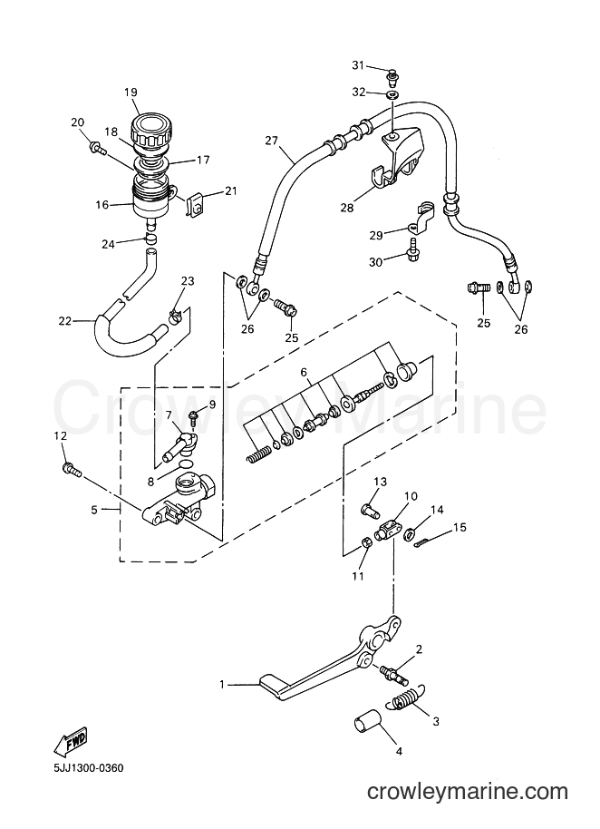 Yamaha Motors YZF-R1 (5JJ1) [070] - REAR MASTER CYLINDER