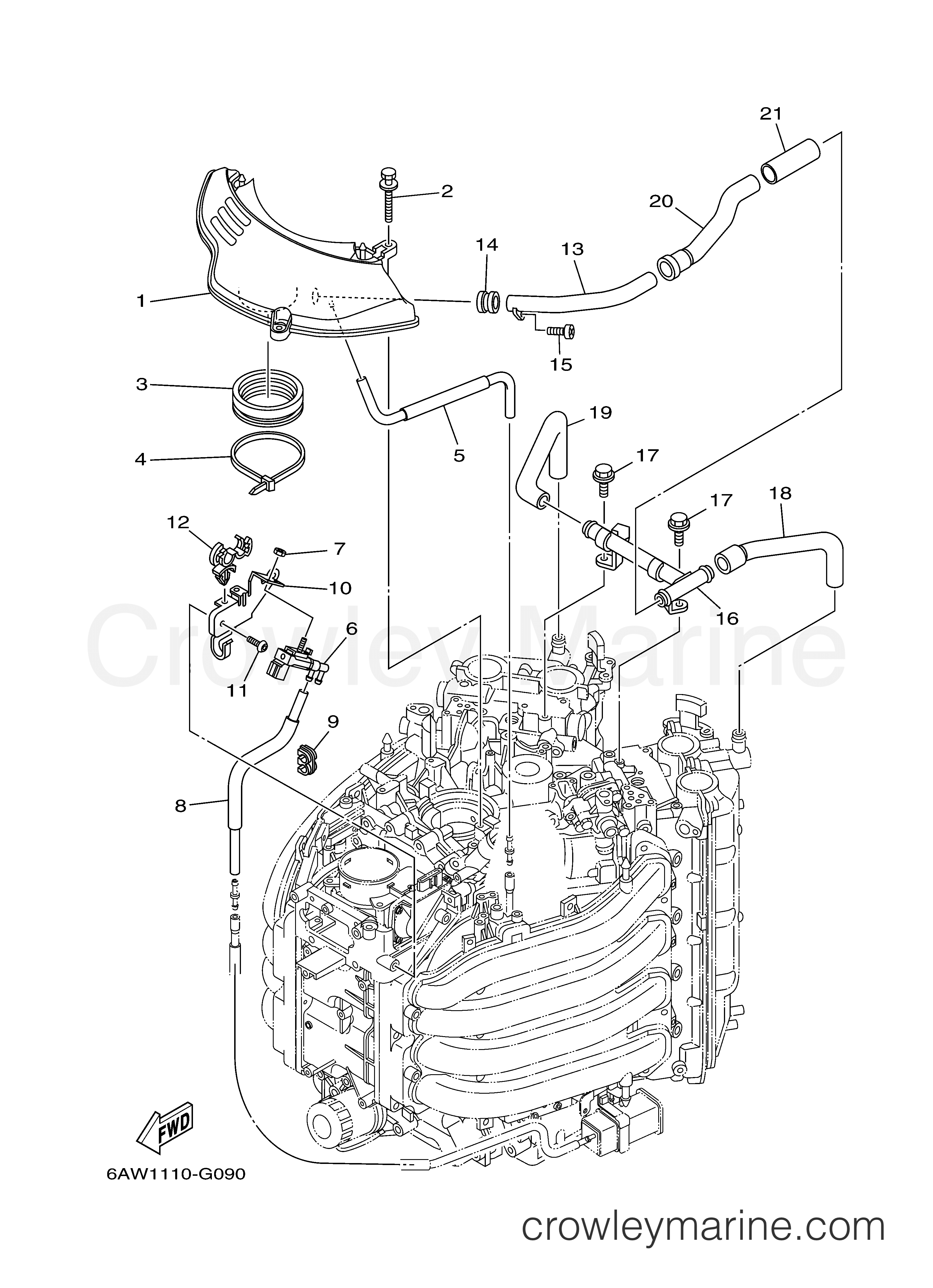Yamaha Motors F350AET1X - INTAKE 2