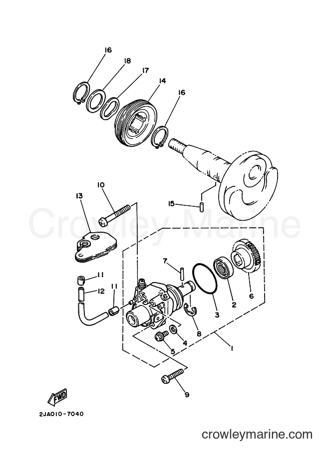 1990 Scooter CG50E - CG50E (2YT3) [010] - OIL PUMP