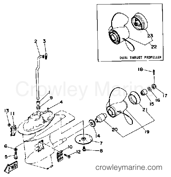 Yamaha Motors 25ELHP - LOWER DRIVE 2