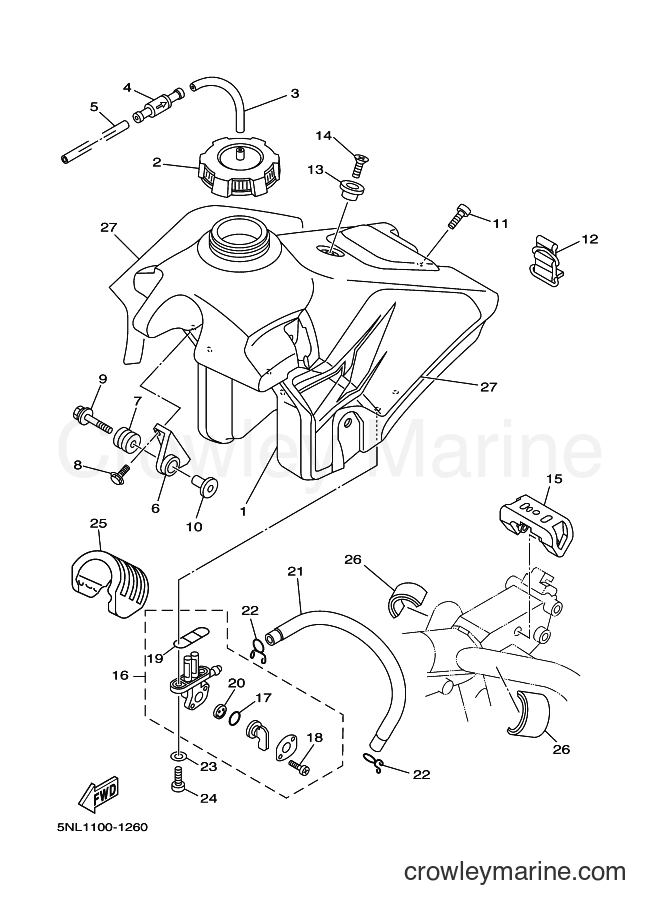 Yamaha Motors YZ250F (5NL2) [020] - FUEL TANK