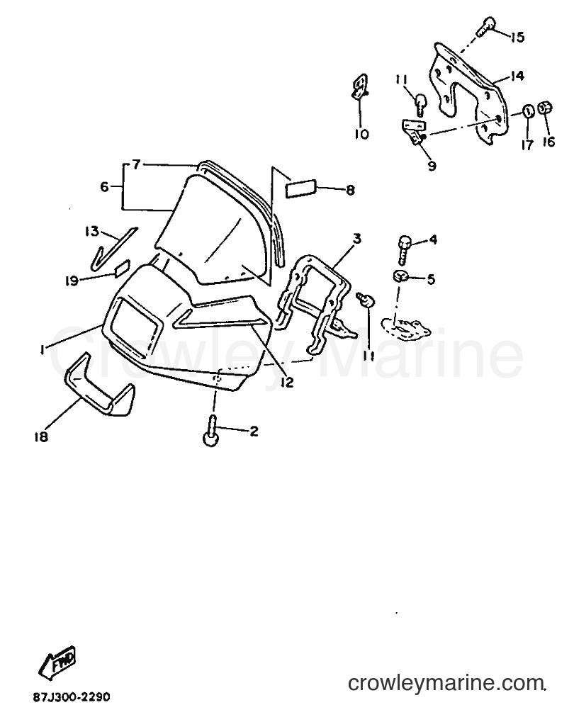 Yamaha Motors PZ480E (87J3) [010] - WINDSHIELD