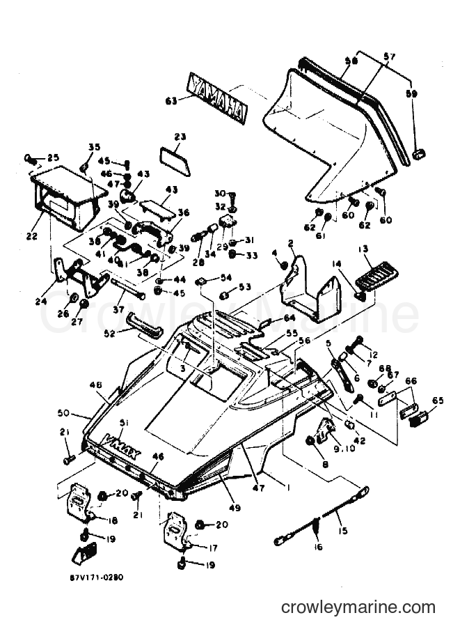 1991 Snowmobile VMX540 - VMX540 (88D1) [010] - SHROUD & WINDSHIELD