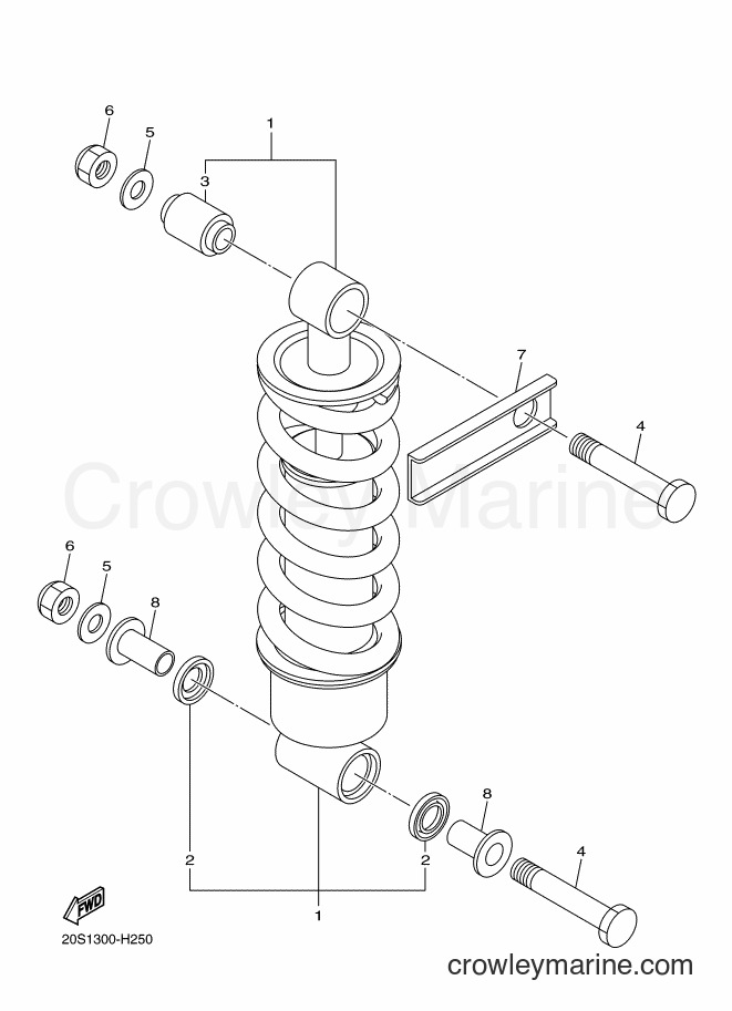 Yamaha Motors XJ6F (36PM) [010] - REAR SUSPENSION