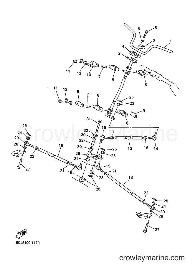 2001 Snowmobile VX500 - VX500 (8CJ5) [020] - STEERING