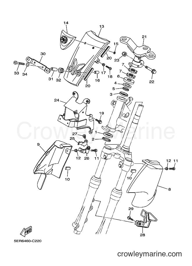 Yamaha Motors T105SE (5ER7) [010] - STEERING 2