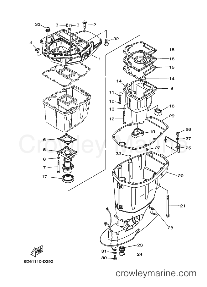 Yamaha Motors F100D (6D94) [020] - UPPER CASING