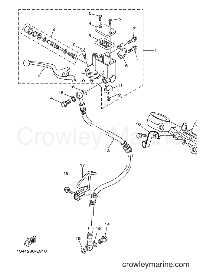 2007 Street Bike YBR250 - YBR250 (5D11) [010] - FRONT MASTER CYLINDER