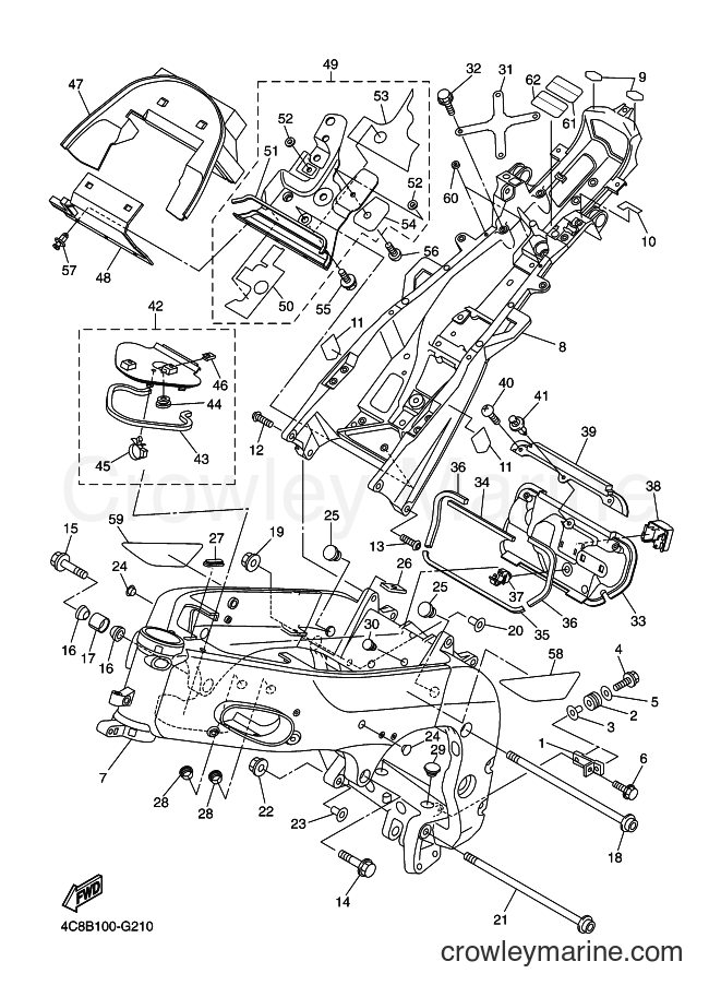 2008 Sport Bike YZF-R1 - YZF-R1 (4C8D) [010] - FRAME