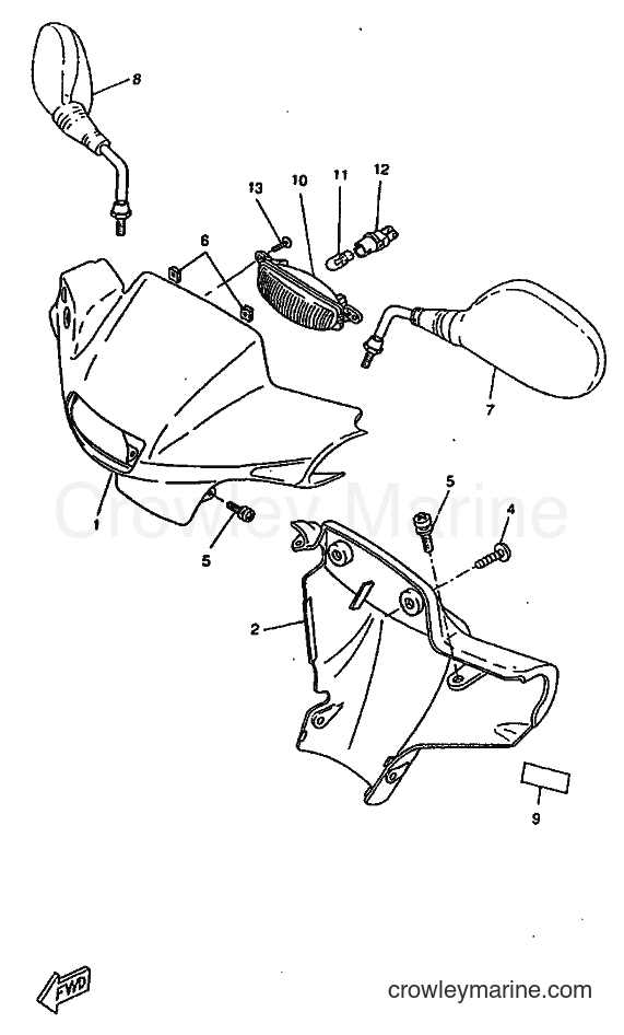 1998 Scooter CW50RSX - CW50RSX (5CD3) [010] - COWLING 1