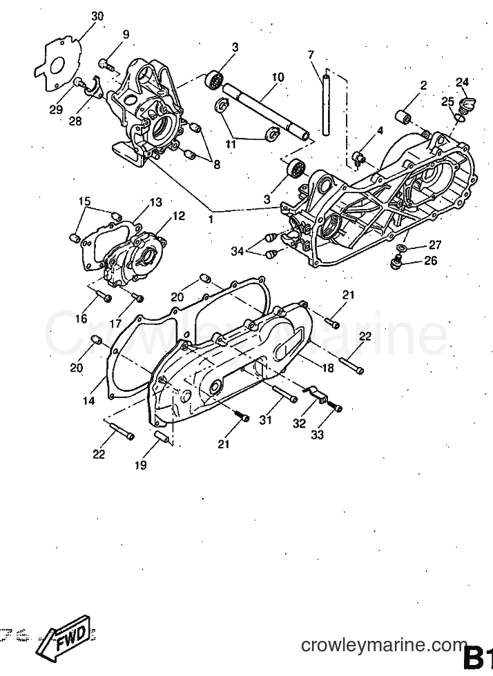 1997 Scooter YQ50 - YQ50 (5CK1) [999] - CRANKCASE