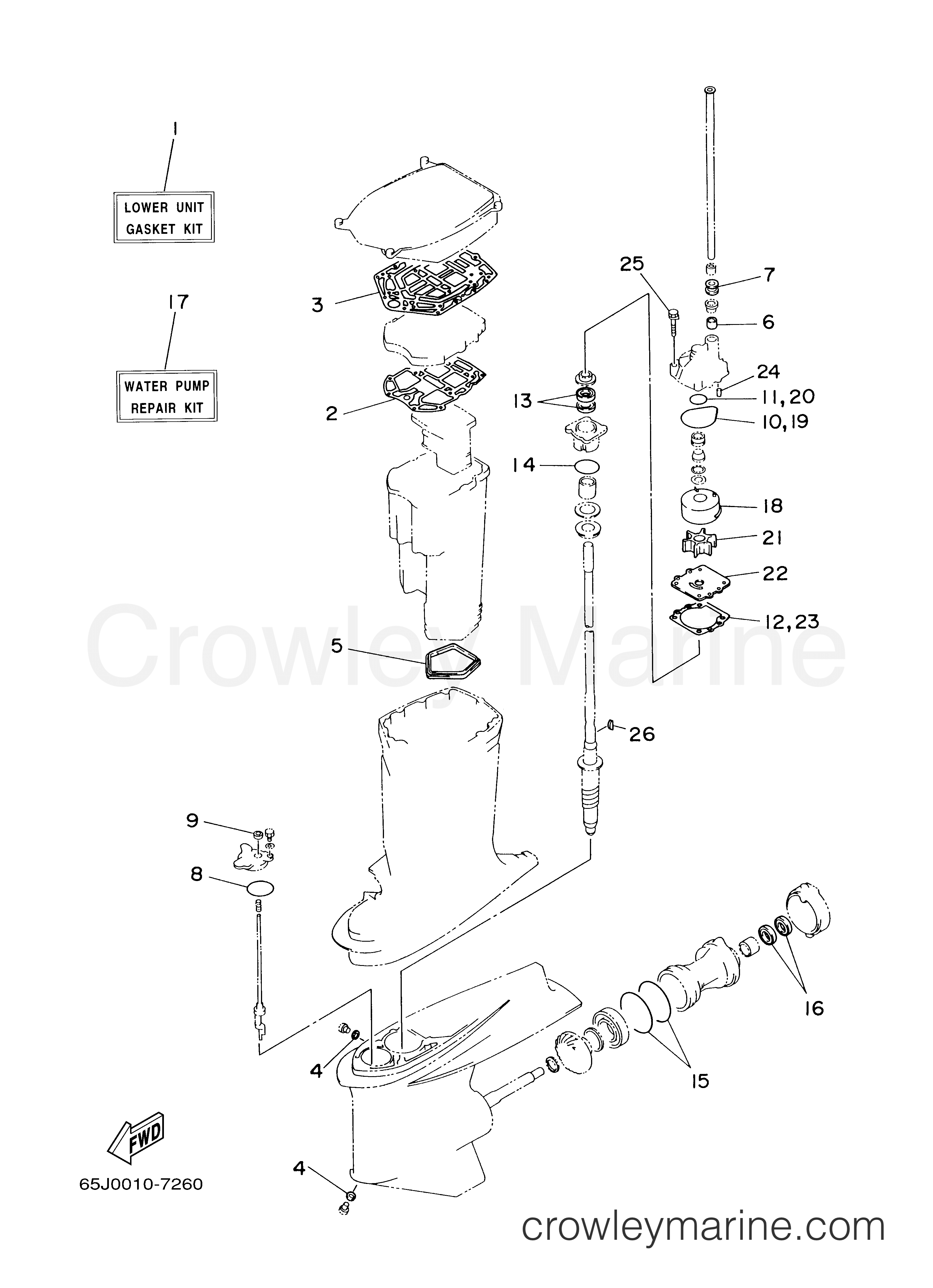Yamaha Motors VX250TLRB - REPAIR KIT 2