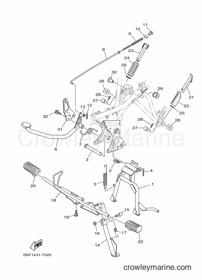 2018 Scooter T115FL-2 - T115FL-2 (B6F2) [010] - STAND & FOOTREST